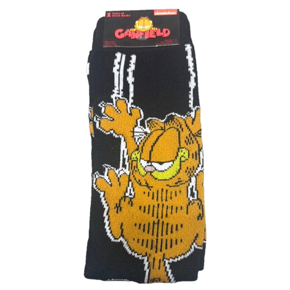 Nickelodeon Garfield Black and Orange Socks NWT